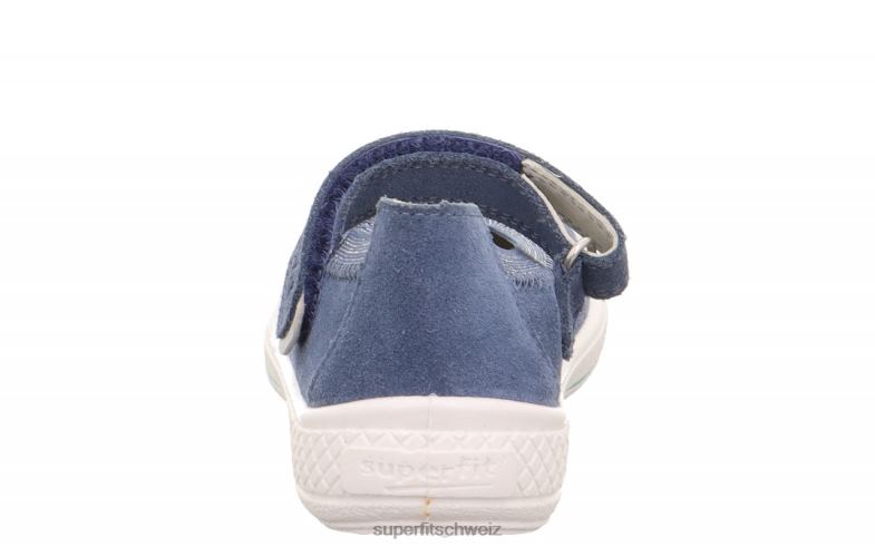 Kleinkinder Ballerinas 44B2D607 Superfit tensy - Ballerina mit Klettverschluss Blau