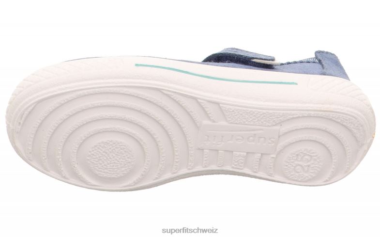 Kleinkinder Ballerinas 44B2D607 Superfit tensy - Ballerina mit Klettverschluss Blau