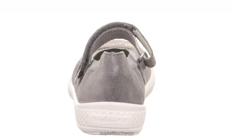 Kleinkinder Ballerinas 44B2D608 Superfit tensy - Ballerina mit Klettverschluss hellgrau