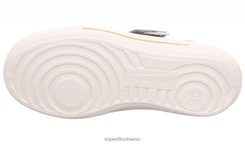 Kleinkinder Ballerinas 44B2D608 Superfit tensy - Ballerina mit Klettverschluss hellgrau
