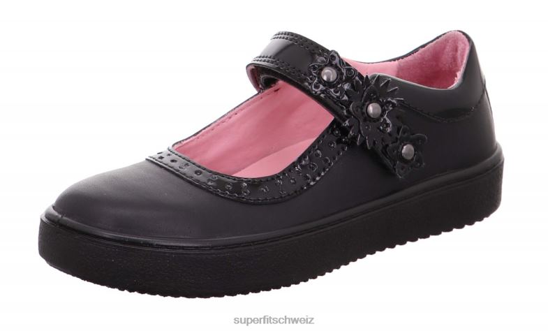 Kleinkinder Ballerinas 44B2D609 Superfit heaven - Ballerina mit Klettverschluss Schwarz