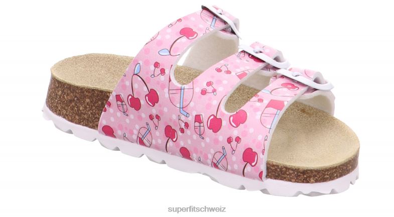 Kleinkinder Hausschuhe 44B2D550 Superfit fussbettpantoffel - Slipper mit Schnalle Rosa