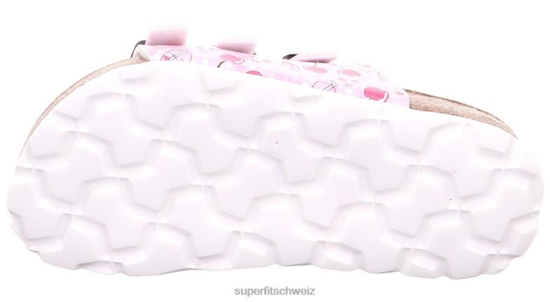 Kleinkinder Hausschuhe 44B2D550 Superfit fussbettpantoffel - Slipper mit Schnalle Rosa