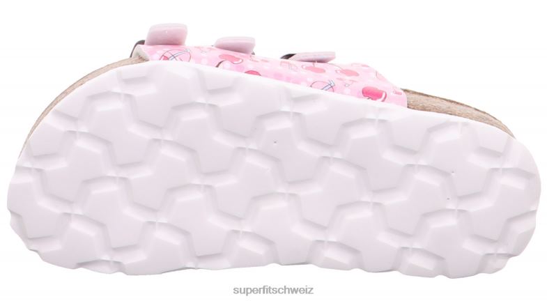 Kleinkinder Hausschuhe 44B2D550 Superfit fussbettpantoffel - Slipper mit Schnalle Rosa