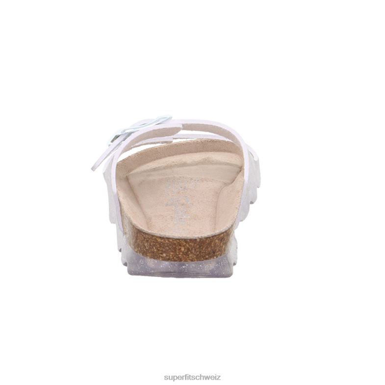 Kleinkinder Hausschuhe 44B2D552 Superfit Gelees - Slipper mit Schnalle Silber