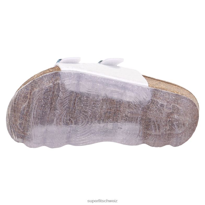 Kleinkinder Hausschuhe 44B2D552 Superfit Gelees - Slipper mit Schnalle Silber