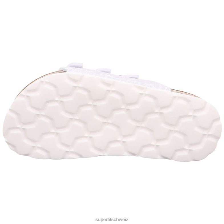 Kleinkinder Hausschuhe 44B2D554 Superfit fussbettpantoffel - Slipper mit Schnalle Weiss