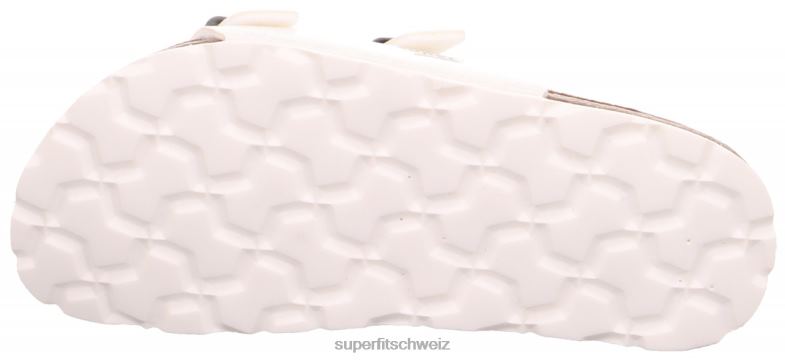 Kleinkinder Hausschuhe 44B2D558 Superfit fussbettpantoffel - Slipper mit Schnalle Weiss