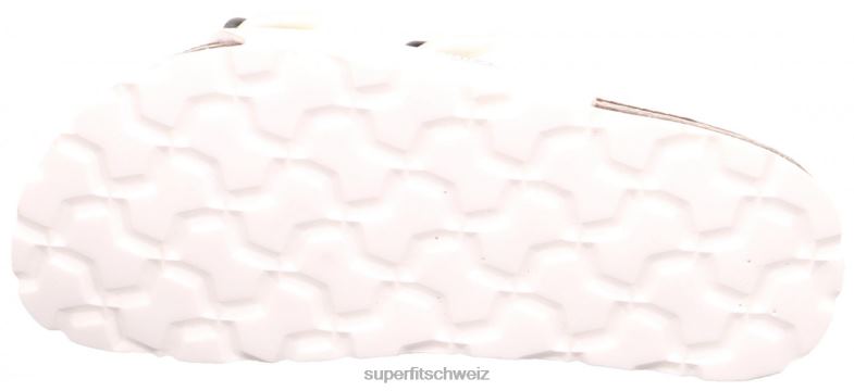 Kleinkinder Hausschuhe 44B2D558 Superfit fussbettpantoffel - Slipper mit Schnalle Weiss