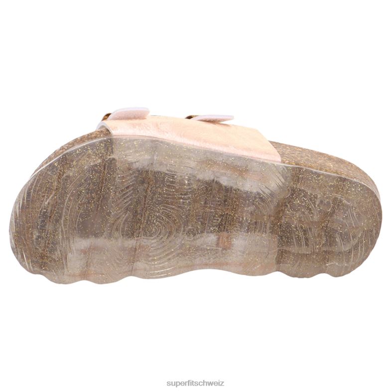 Kleinkinder Hausschuhe 44B2D559 Superfit Gelees - Slipper mit Schnalle Bronze