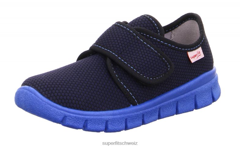 Kleinkinder Hausschuhe 44B2D560 Superfit Bobby - Slipper mit Klettverschluss Blau