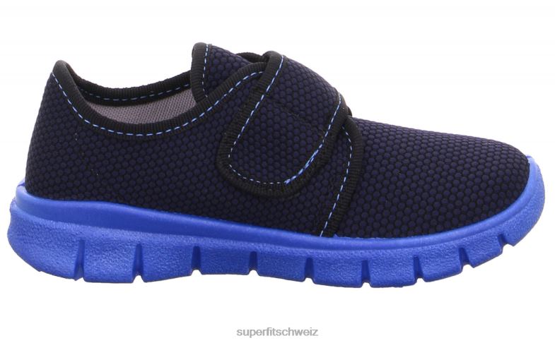 Kleinkinder Hausschuhe 44B2D560 Superfit Bobby - Slipper mit Klettverschluss Blau