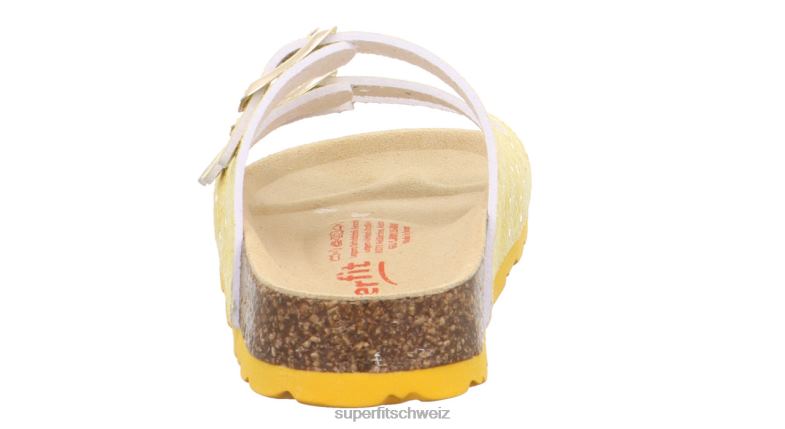 Kleinkinder Hausschuhe 44B2D562 Superfit fussbettpantoffel - Slipper mit Schnalle Gelb