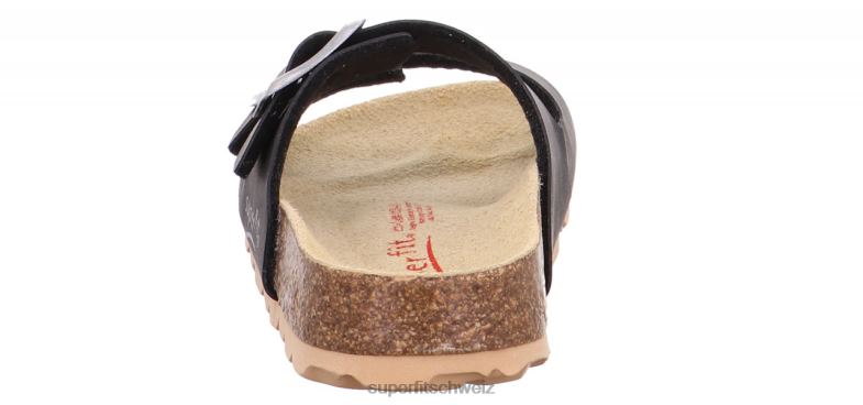 Kleinkinder Hausschuhe 44B2D564 Superfit fussbettpantoffel - Slipper mit Schnalle Schwarz