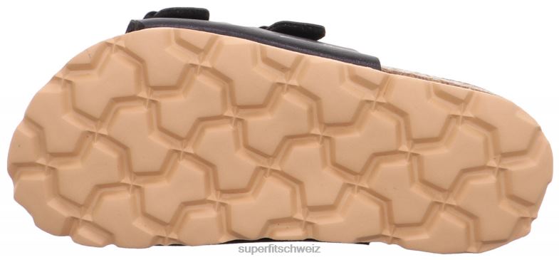 Kleinkinder Hausschuhe 44B2D564 Superfit fussbettpantoffel - Slipper mit Schnalle Schwarz
