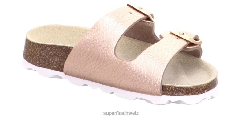 Kleinkinder Hausschuhe 44B2D584 Superfit fussbettpantoffel - Slipper mit Schnalle Bronze