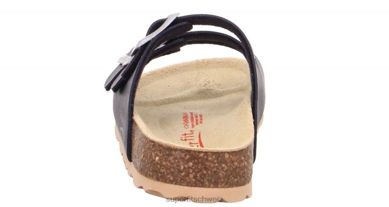 Kleinkinder Hausschuhe 44B2D586 Superfit fussbettpantoffel - Slipper mit Schnalle Blau