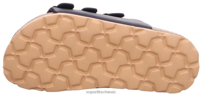 Kleinkinder Hausschuhe 44B2D586 Superfit fussbettpantoffel - Slipper mit Schnalle Blau