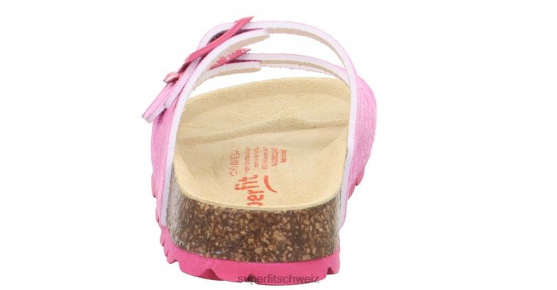 Kleinkinder Hausschuhe 44B2D588 Superfit fussbettpantoffel - Slipper mit Schnalle Rosa