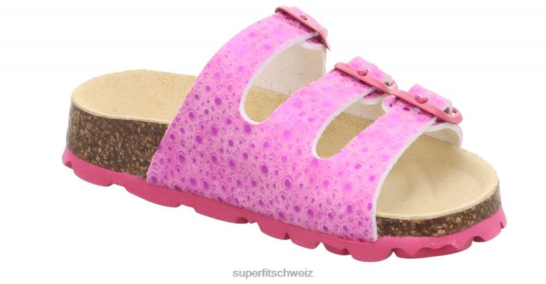 Kleinkinder Hausschuhe 44B2D588 Superfit fussbettpantoffel - Slipper mit Schnalle Rosa