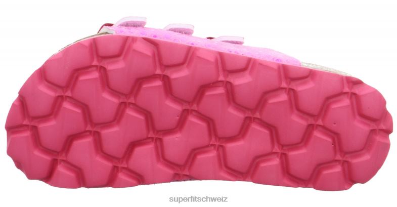 Kleinkinder Hausschuhe 44B2D588 Superfit fussbettpantoffel - Slipper mit Schnalle Rosa