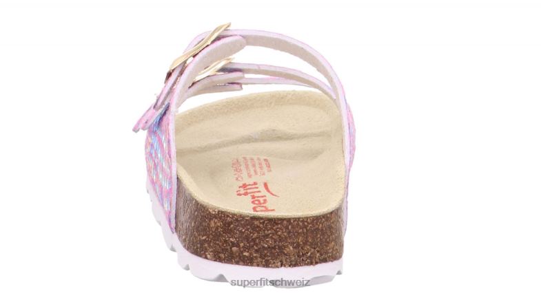 Kleinkinder Hausschuhe 44B2D595 Superfit fussbettpantoffel - Slipper mit Schnalle Rose