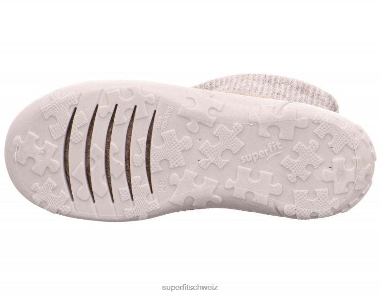Kleinkinder Hausschuhe 44B2D596 Superfit Glück - Slipper mit Slip Beige