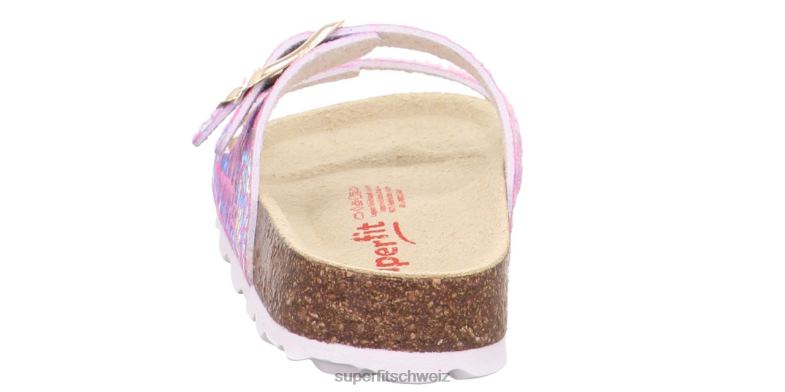 Kleinkinder Hausschuhe 44B2D601 Superfit fussbettpantoffel - Slipper mit Schnalle Rose