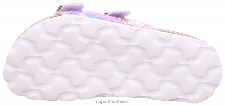 Kleinkinder Hausschuhe 44B2D601 Superfit fussbettpantoffel - Slipper mit Schnalle Rose