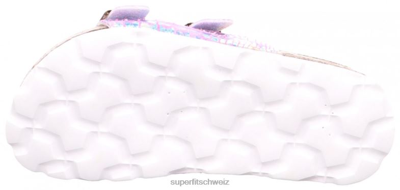 Kleinkinder Hausschuhe 44B2D601 Superfit fussbettpantoffel - Slipper mit Schnalle Rose