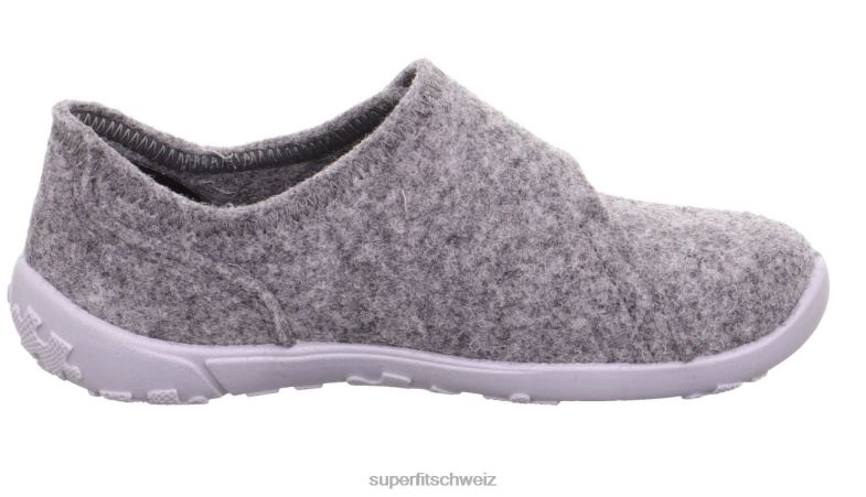 Kleinkinder Hausschuhe 44B2D602 Superfit Glück - Slipper mit Slip grau