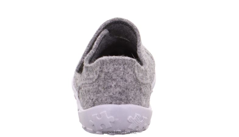 Kleinkinder Hausschuhe 44B2D602 Superfit Glück - Slipper mit Slip grau