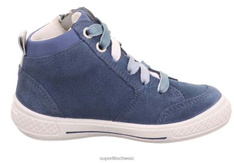 Kleinkinder hohe Turnschuhe 44B2D779 Superfit tensy – Sneaker hoch mit Reißverschluss Blau