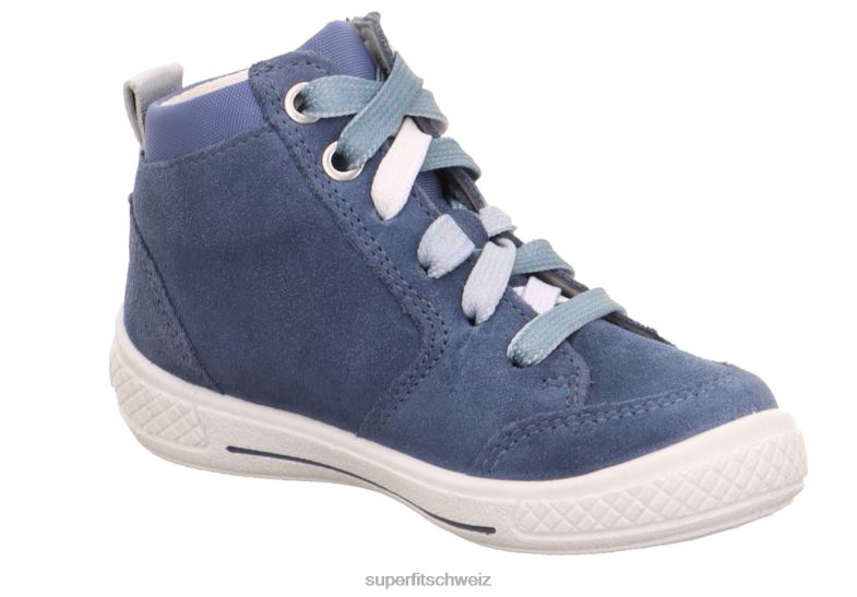 Kleinkinder hohe Turnschuhe 44B2D779 Superfit tensy – Sneaker hoch mit Reißverschluss Blau