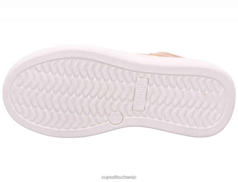 Kleinkinder hohe Turnschuhe 44B2D787 Superfit Cosmo - Sneaker hoch mit Schnürung Braun weiß