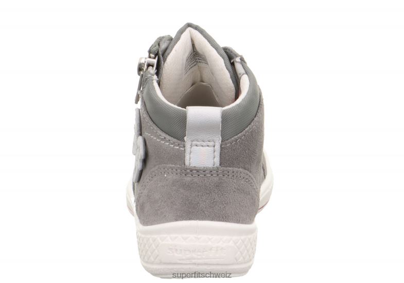 Kleinkinder hohe Turnschuhe 44B2D827 Superfit tensy – Sneaker hoch mit Reißverschluss hellgrau