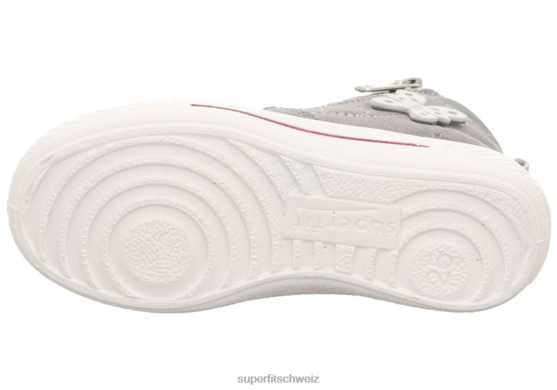 Kleinkinder hohe Turnschuhe 44B2D827 Superfit tensy – Sneaker hoch mit Reißverschluss hellgrau