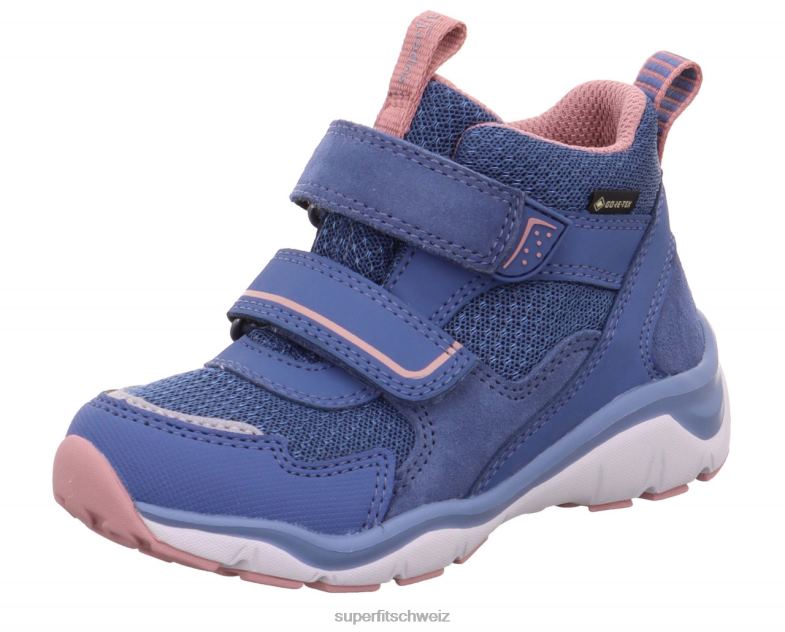 Kleinkinder hohe Turnschuhe 44B2D836 Superfit sport5 - Sneaker hoch mit Klettverschluss Blau Rosa