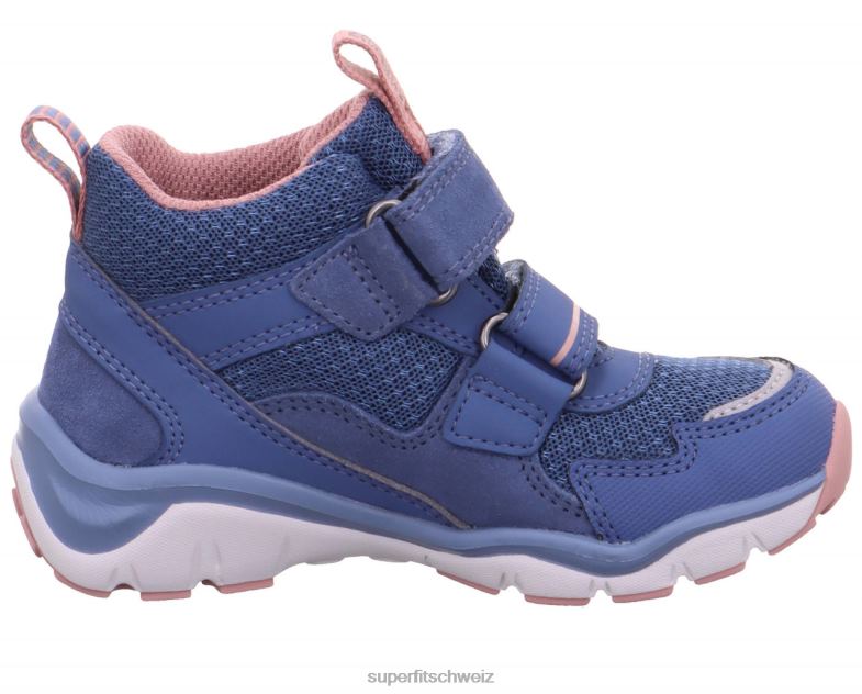 Kleinkinder hohe Turnschuhe 44B2D836 Superfit sport5 - Sneaker hoch mit Klettverschluss Blau Rosa