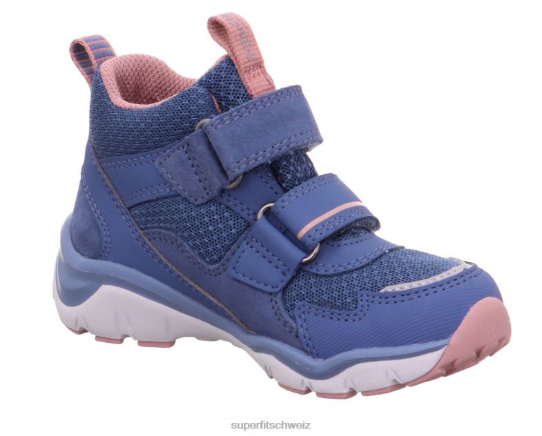 Kleinkinder hohe Turnschuhe 44B2D836 Superfit sport5 - Sneaker hoch mit Klettverschluss Blau Rosa