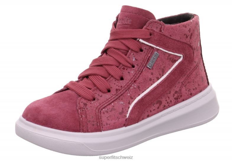 Kleinkinder hohe Turnschuhe 44B2D837 Superfit Cosmo – Sneaker hoch mit Reißverschluss Rosa