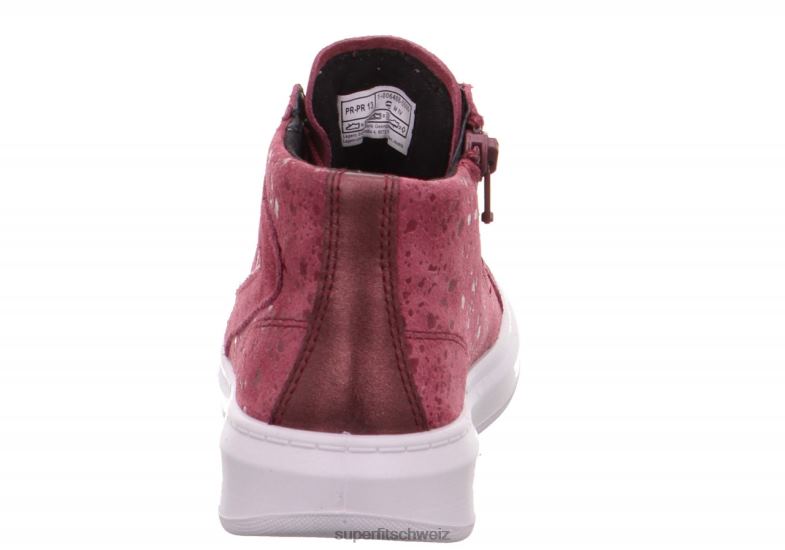 Kleinkinder hohe Turnschuhe 44B2D837 Superfit Cosmo – Sneaker hoch mit Reißverschluss Rosa