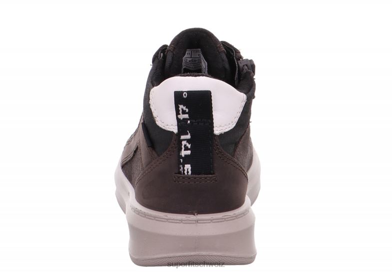 Kleinkinder hohe Turnschuhe 44B2D838 Superfit Cosmo – Sneaker hoch mit Reißverschluss braun