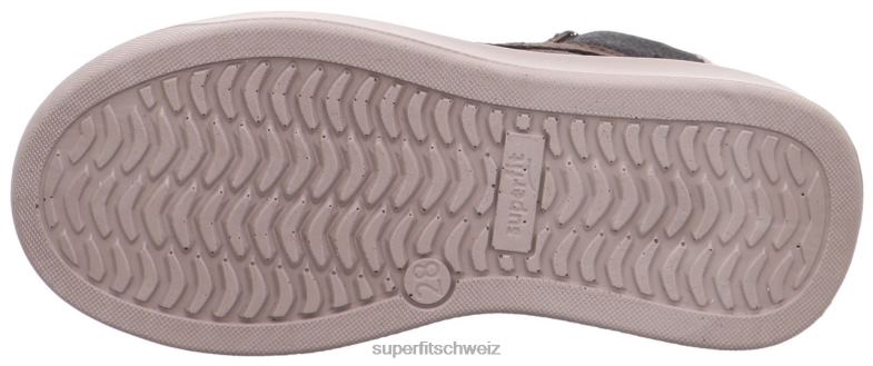 Kleinkinder hohe Turnschuhe 44B2D838 Superfit Cosmo – Sneaker hoch mit Reißverschluss braun