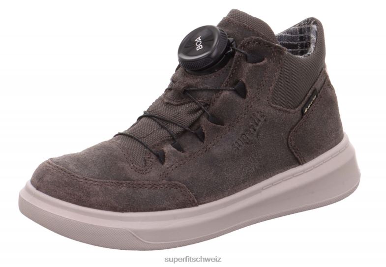 Kleinkinder hohe Turnschuhe 44B2D840 Superfit Cosmo – Sneaker hoch mit Boa-Fit-System braun