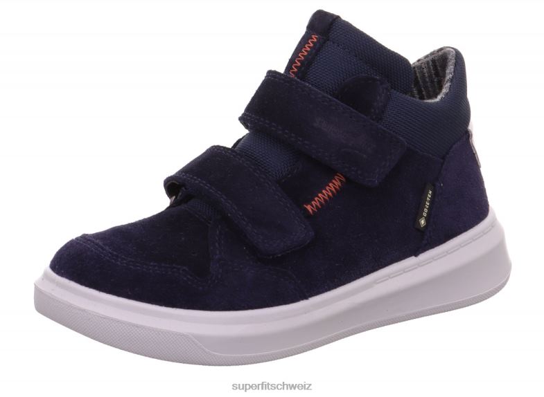 Kleinkinder hohe Turnschuhe 44B2D841 Superfit Cosmo - Sneaker hoch mit Klettverschluss Blau
