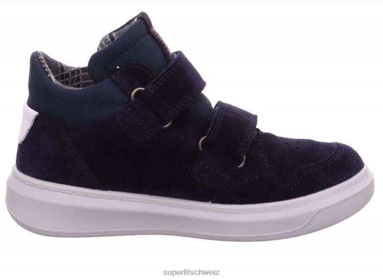 Kleinkinder hohe Turnschuhe 44B2D841 Superfit Cosmo - Sneaker hoch mit Klettverschluss Blau