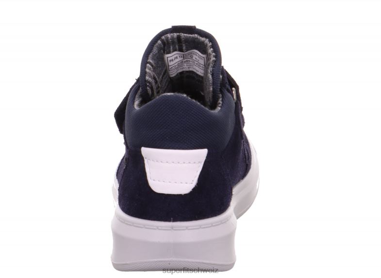 Kleinkinder hohe Turnschuhe 44B2D841 Superfit Cosmo - Sneaker hoch mit Klettverschluss Blau