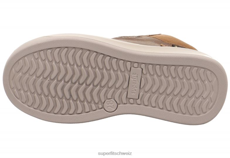 Kleinkinder hohe Turnschuhe 44B2D843 Superfit Cosmo – Sneaker hoch mit Boa-Fit-System braun