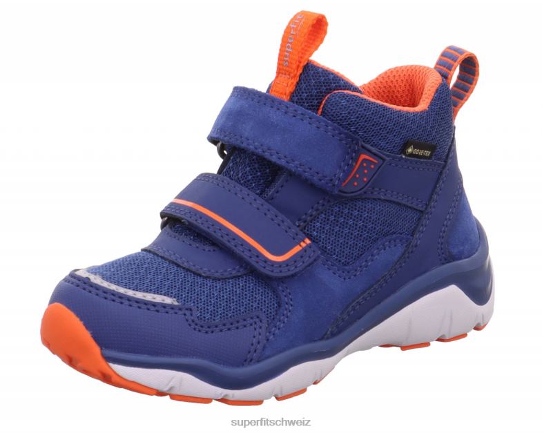 Kleinkinder hohe Turnschuhe 44B2D847 Superfit sport5 - Sneaker hoch mit Klettverschluss Blau Rot